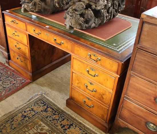 Walnut  pedestal desk